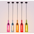 Wine bottle Shape Glass Pendant Lamp for Indoor Decoration